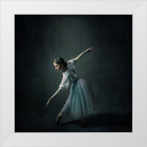 Angel Dancer White Modern Wood Framed Art Print by Hasheminasab, Moein