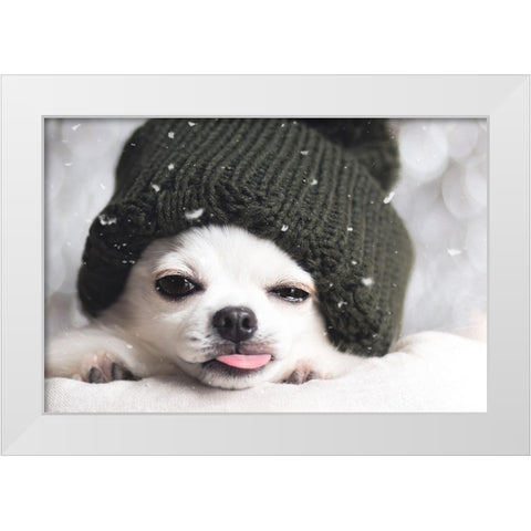 Yah-Boo White Modern Wood Framed Art Print by Lienjp