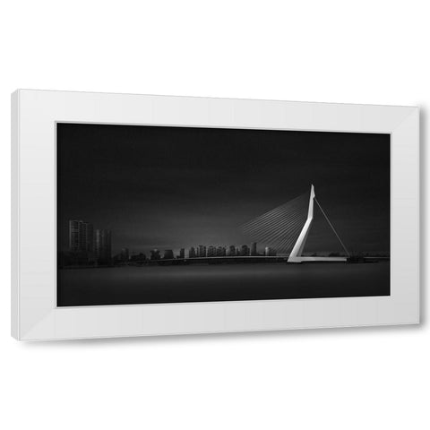 Erasmusburg White Modern Wood Framed Art Print by Lopez, Oscar