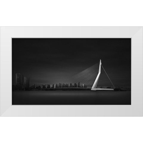 Erasmusburg White Modern Wood Framed Art Print by Lopez, Oscar
