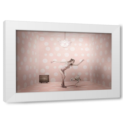 The Show Must Go On... White Modern Wood Framed Art Print by Von Diepenbroek, Christine