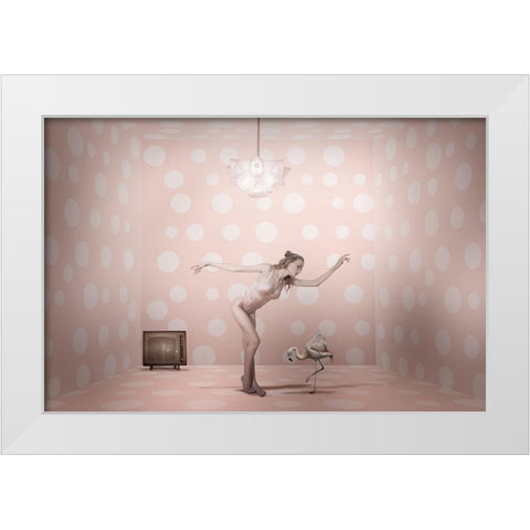 The Show Must Go On... White Modern Wood Framed Art Print by Von Diepenbroek, Christine
