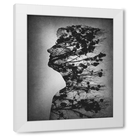 Essence Of Life White Modern Wood Framed Art Print by Macko, Dusan