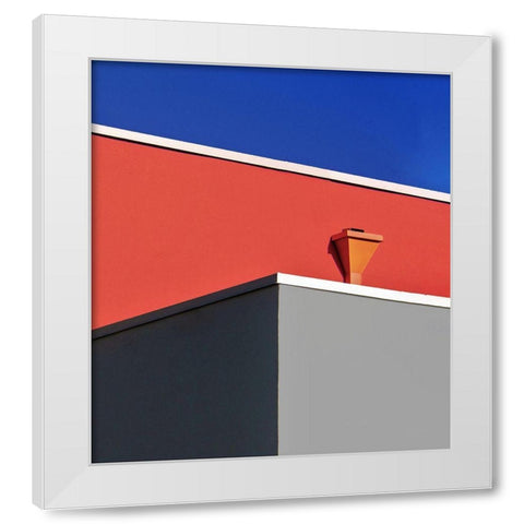 Urban Texture - Down Town Los Angeles California White Modern Wood Framed Art Print by Orbach, Arnon