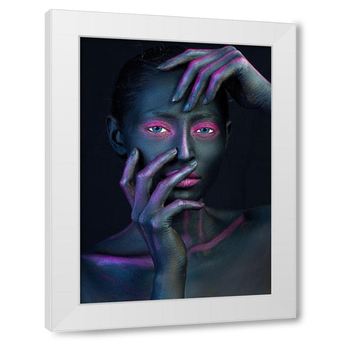 Jui White Modern Wood Framed Art Print by Mahfuz, James