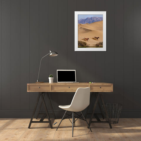 Salvation White Modern Wood Framed Art Print by Fazaeli, David
