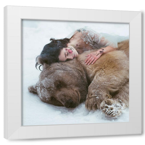 Untitled White Modern Wood Framed Art Print by Barantseva, Olga