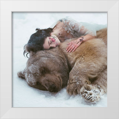 Untitled White Modern Wood Framed Art Print by Barantseva, Olga