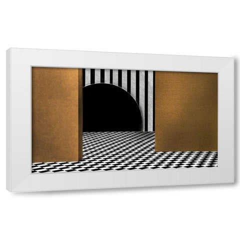 Trap Of Temptation White Modern Wood Framed Art Print by Claes, Gilbert