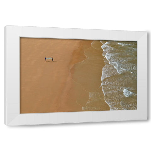 A Couple White Modern Wood Framed Art Print by Kozuh, Primoz