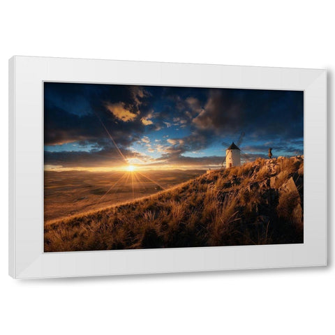 Blancos Contra El Sol. White Modern Wood Framed Art Print by Pablo De, Juan