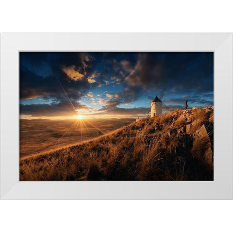 Blancos Contra El Sol. White Modern Wood Framed Art Print by Pablo De, Juan