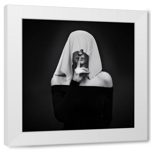 Memento Mori White Modern Wood Framed Art Print by Antonik