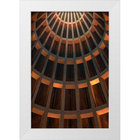 Shapes White Modern Wood Framed Art Print by Tagliarino, Marco