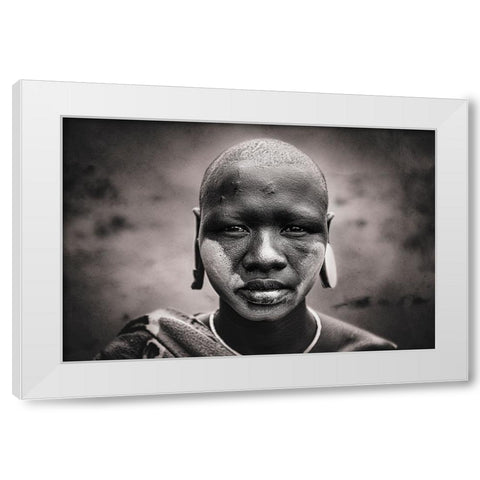 Mursi-Mursi-W White Modern Wood Framed Art Print by Yosifov, Svetlin