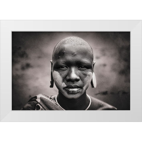 Mursi-Mursi-W White Modern Wood Framed Art Print by Yosifov, Svetlin