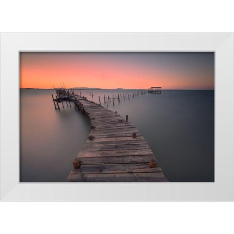 Palafitte White Modern Wood Framed Art Print by Zoumides, Christos