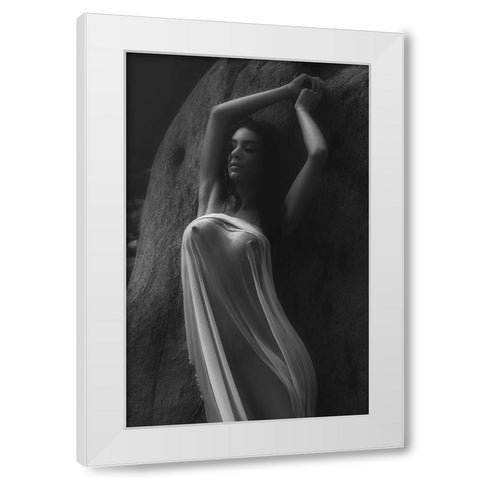 Relaxing At The Sun 5 White Modern Wood Framed Art Print by Lazzarotti, Paolo