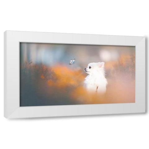 Tiny Love White Modern Wood Framed Art Print by Lienjp