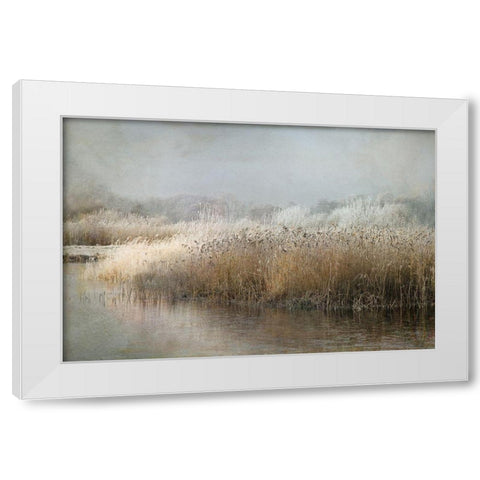 Wintermorning White Modern Wood Framed Art Print by Talen, Nel