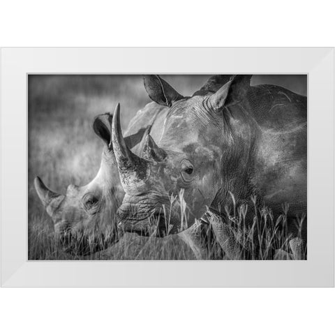 Qthe Manq White Modern Wood Framed Art Print by C. Sink, Jeffrey