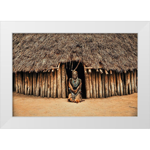 Mursi Home White Modern Wood Framed Art Print by Yosifov, Svetlin