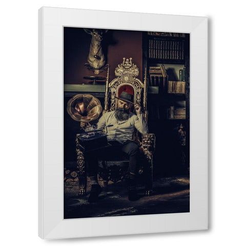 Full Of Broken Thoughts .... White Modern Wood Framed Art Print by gNo