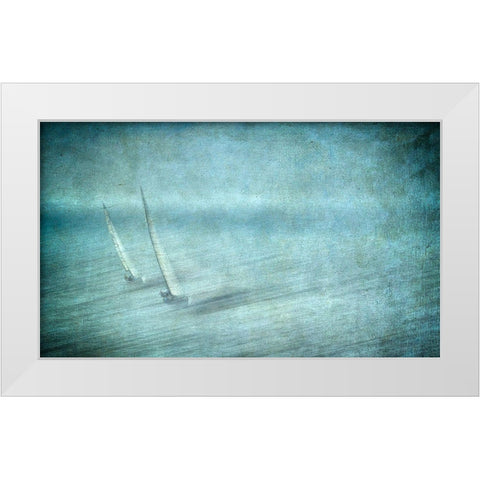 Windy Weather White Modern Wood Framed Art Print by Van Son, Greetje