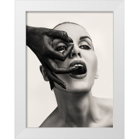 ItS Ok White Modern Wood Framed Art Print by VALEVICIUS, AURIMAS