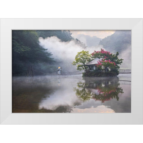 The Wanderer White Modern Wood Framed Art Print by Ryu, Jaeyoun