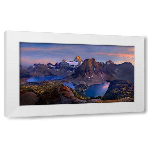 Mount Assiniboine White Modern Wood Framed Art Print by Zhu, Hua