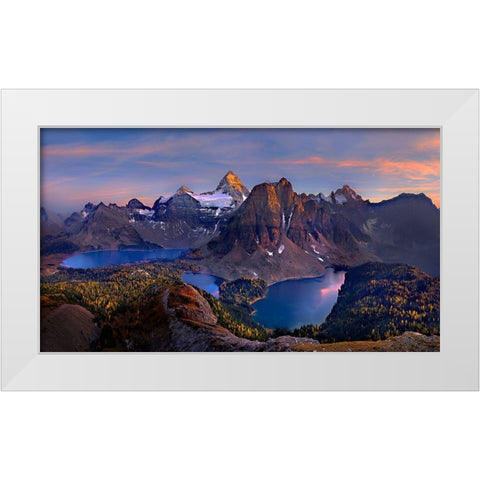 Mount Assiniboine White Modern Wood Framed Art Print by Zhu, Hua