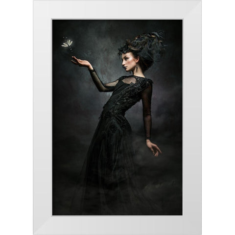 Moira White Modern Wood Framed Art Print by Siegart