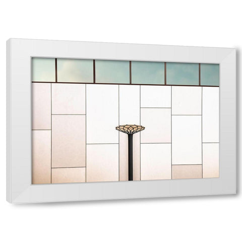 Flower Lamp White Modern Wood Framed Art Print by Claes, Gilbert