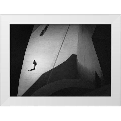 Out From Dark White Modern Wood Framed Art Print by Guo, Leah
