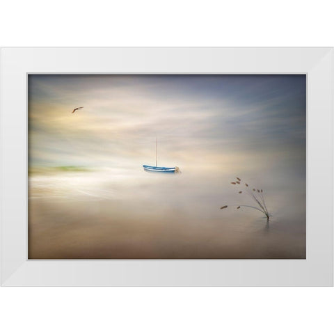 Dreaming Of The Sea White Modern Wood Framed Art Print by Osuna, Fran