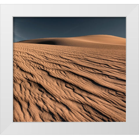 Rivulets Of Sand White Modern Wood Framed Art Print by Darby, Rob