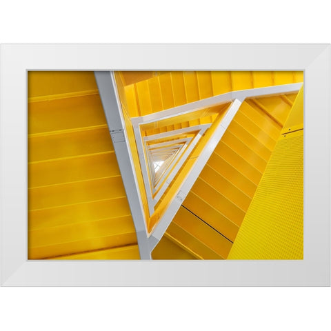 Stairway To Enlightenment White Modern Wood Framed Art Print by Pearson, Wayne