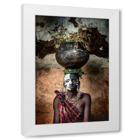 Reinventing Myself White Modern Wood Framed Art Print by Cole, Trevor