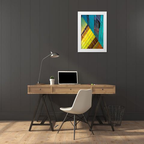 Colorful Separation White Modern Wood Framed Art Print by Van Son, Greetje