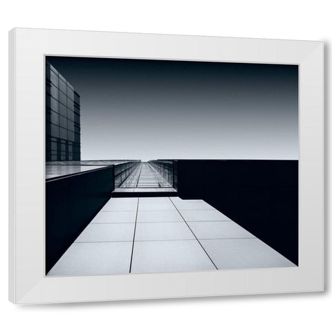 Straight Up White Modern Wood Framed Art Print by Van Son, Greetje