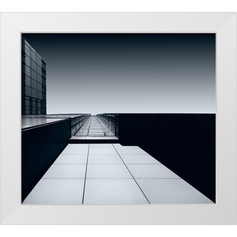 Straight Up White Modern Wood Framed Art Print by Van Son, Greetje