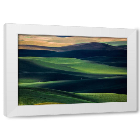 Flow White Modern Wood Framed Art Print by Xu, Tony
