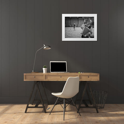 The Artist White Modern Wood Framed Art Print by Cantemir, Mandru