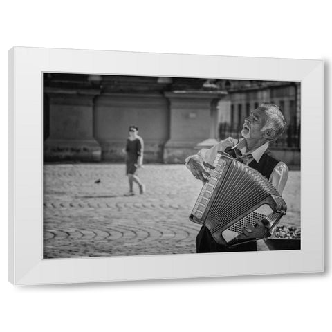 The Artist White Modern Wood Framed Art Print by Cantemir, Mandru