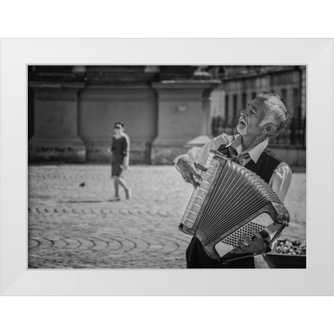 The Artist White Modern Wood Framed Art Print by Cantemir, Mandru