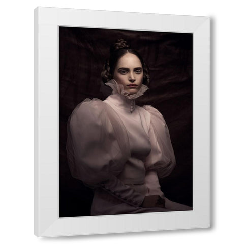 Boudicca White Modern Wood Framed Art Print by Naderi, Peyman