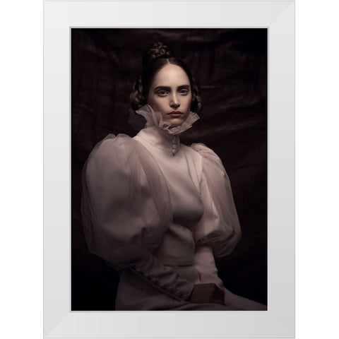 Boudicca White Modern Wood Framed Art Print by Naderi, Peyman