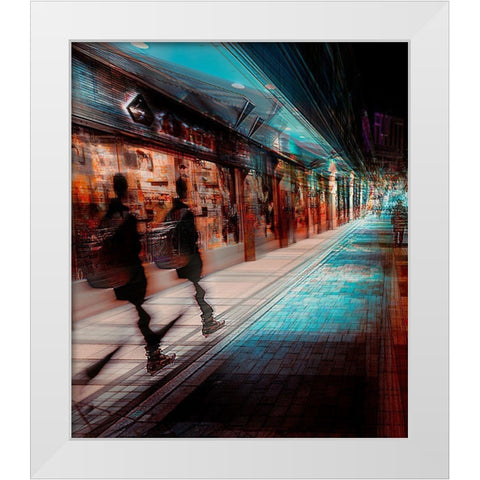 Time Traveller White Modern Wood Framed Art Print by Chiriaco, Carmine