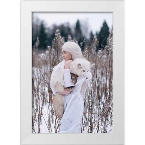 * White Modern Wood Framed Art Print by Barantseva, Olga